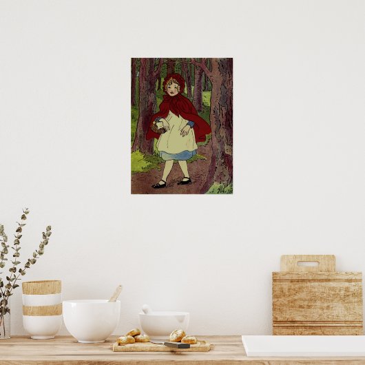 Vintag Little Red Riding Kapuzinerkunst Poster (Küche)