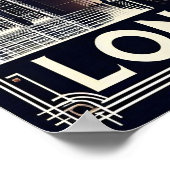 Vintag London England Reiseplakat Poster (Ecke)