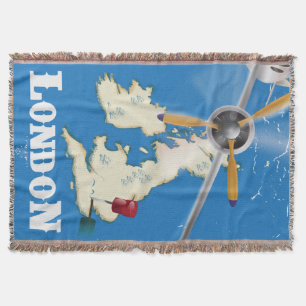 Vintag London, England Travel Poster Decke