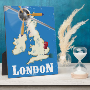 Vintag London, England Travel Poster Fotoplatte