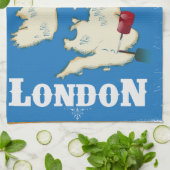 Vintag London, England Travel Poster Geschirrtuch (Gefaltet)