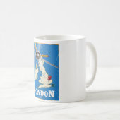 Vintag London, England Travel Poster Kaffeetasse (VorderseiteRechts)