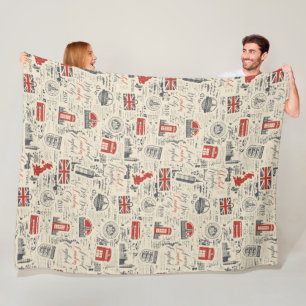 Vintag London Fleece Blanket