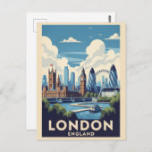 Vintag London Großbritannien Britische Sehenswürdi Postkarte (Vorne/Hinten)