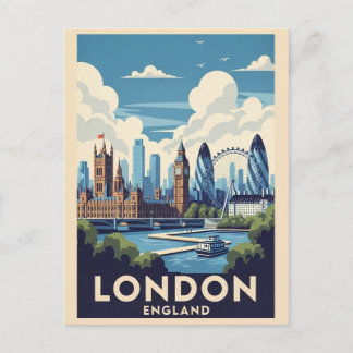 Vintag London Großbritannien Britische Sehenswürdi Postkarte