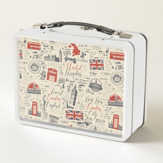 Vintag London Lunchbox (Rückseite)