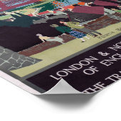 Vintag London, Schottland, Bahnreisepaket Poster (Ecke)