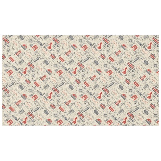 Vintag London Tablecloth Tischdecke (Vorderseite (Horizontal))