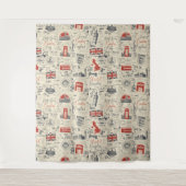 Vintag London Tapestry Wandteppich (Vorderseite)