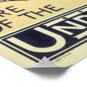 Vintag London The Lure of the Untergrund Poster (Ecke)