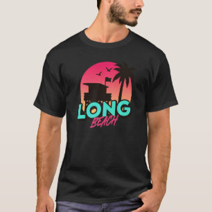 Vintag Long Beach California Palmen Ca Retro T-Shirt