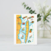 Vintag Long Beach Island, New Jersey, Karte (Stehend Vorderseite)