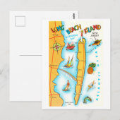 Vintag Long Beach Island, New Jersey, Karte (Vorne/Hinten)