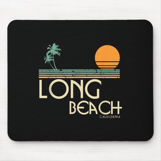 Vintag Long Beach Kalifornien Mousepad (Vorne)