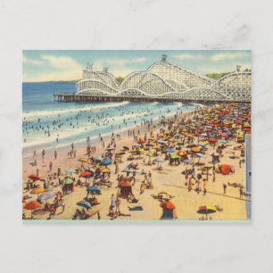 Vintag Long Beach Kalifornien Postkarte