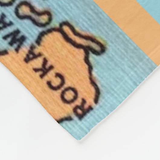 Vintag Long Island, NY Karte Fleecedecke (Ecke)