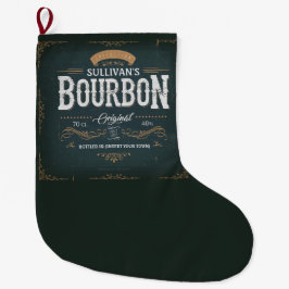 Vintag Look ADNAME American Bourbon Whiskey Bar Großer Weihnachtsstrumpf