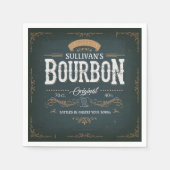 Vintag Look ADNAME American Bourbon Whiskey Bar Serviette (Vorderseite)