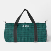 Vintag Look Aquamarin Harlequin Monogram Duffle Bag (Vorderseite)