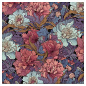 Vintag-Look Art Nouveau Floral Muster Stoff (Nahaufnahme)