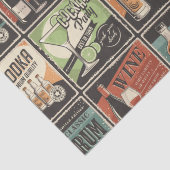 Vintag Look Bar Drink Tiles Seidenpapier (Detail)