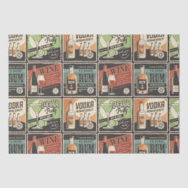 Vintag Look Bar Drink Tiles Seidenpapier