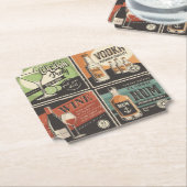 Vintag Look Bar Drink Tiles Untersetzer (angewinkelt)