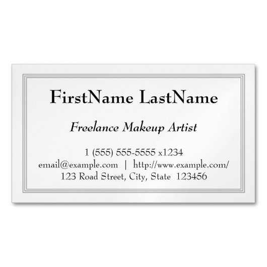 Vintag Look Freelance Makeup Artist Magnetische Visitenkarte (Vorderseite)