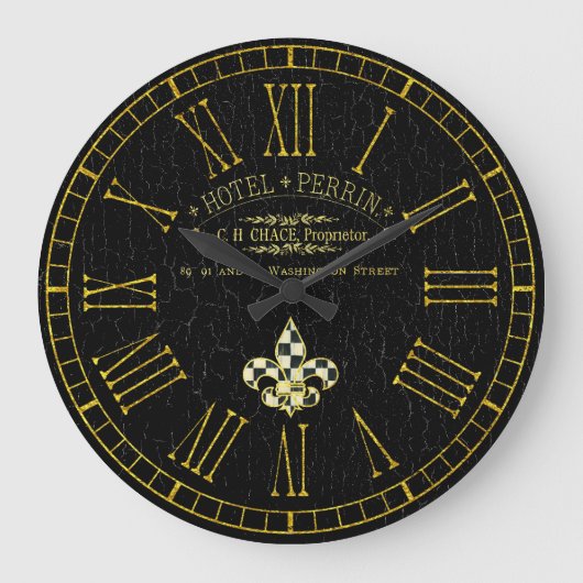 Vintag Look French Hotel Große Wanduhr (Vorderseite)