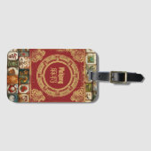 Vintag Look Mahjong Bag Gepäckanhänger (Vorderseite (Horizontal))
