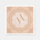 Vintag Look Monogram Napkins Serviette (Vorderseite)