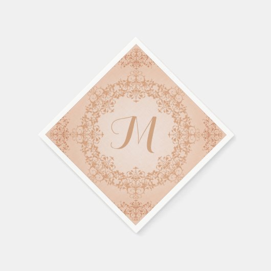 Vintag Look Monogram Napkins Serviette (Ecke)