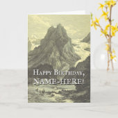 Vintag Look Mountain Scene Geburtstagskarte Grußka Karte (Gelbe Blume)