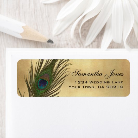 Vintag Look Peacock Feather benutzerdefinierte Adr (Insitu)