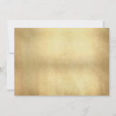 Vintag Look Peacock Feather Elegant Save the Date (Rückseite)