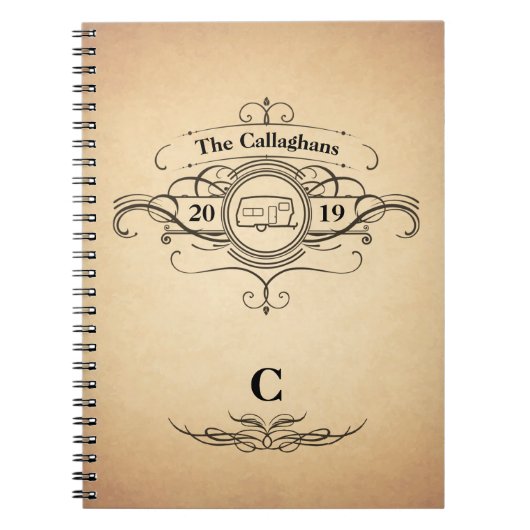 Vintag Look RV Camper Travel Journal Notizblock (Vorderseite)