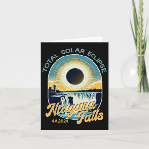 Vintag Look Total Solar Eclipse Niagara Falls Karte