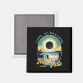 Vintag Look Total Solar Eclipse Niagara Falls Magnet (Vorderseite/Rückseite)