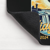 Vintag Look Total Solar Eclipse Niagara Falls Mousepad (Ecke)