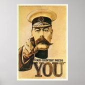 Vintag Lord Kitchener Poster Print (Vorne)