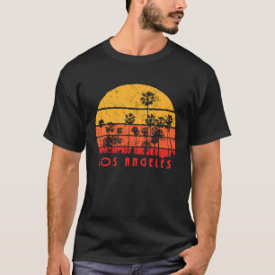Vintag Los Angeles Beach Palm Sunset LA T-Shirt