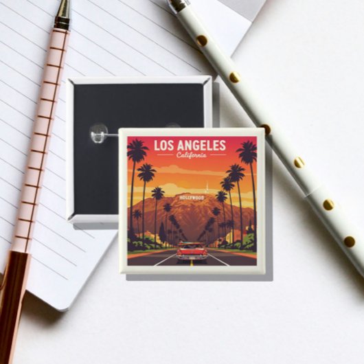 Vintag Los Angeles Kalifornien Button