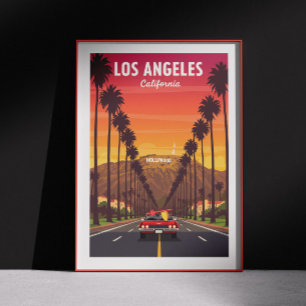 Vintag Los Angeles Kalifornien Poster