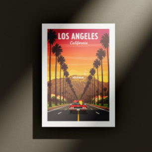 Vintag Los Angeles Kalifornien Postkarte