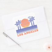 Vintag Los Angeles Kalifornien Quadratischer Aufkleber (Umschlag)