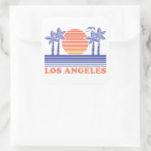 Vintag Los Angeles Kalifornien Quadratischer Aufkleber (Tasche)