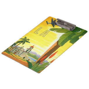 Vintag Los Angeles, Mission Kaliforniens mit Palm Klemmbrett