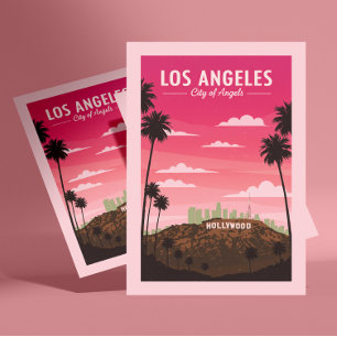 Vintag Los Angeles Postkarte