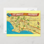 Vintag Los Angeles Postkarte (Vorne/Hinten)