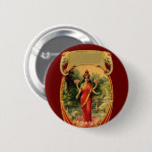 Vintag Lotus Blume Hindu Goddess Lakshmi Button (Vorne & Hinten)